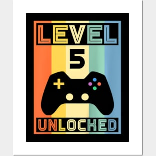 Kids Level 5  Video  5th Birthday Gaming Posters and Art